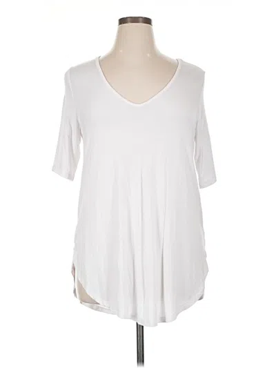 Pre-owned Torrid 3/4 Sleeve T-shirt In White