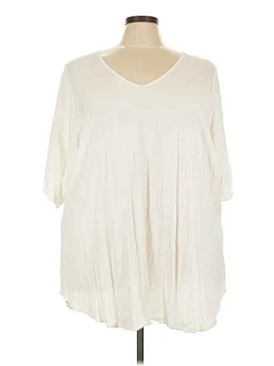 Pre-owned Torrid 3/4 Sleeve T-shirt In White