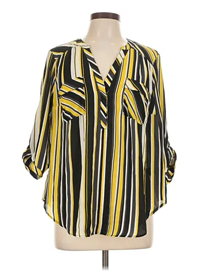 Pre-owned Torrid 3/4 Sleeve T-shirt In Yellow