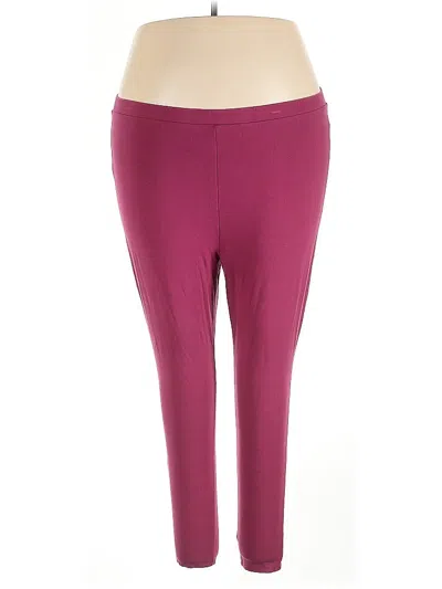 Pre-owned Torrid Active Pants In Burgundy