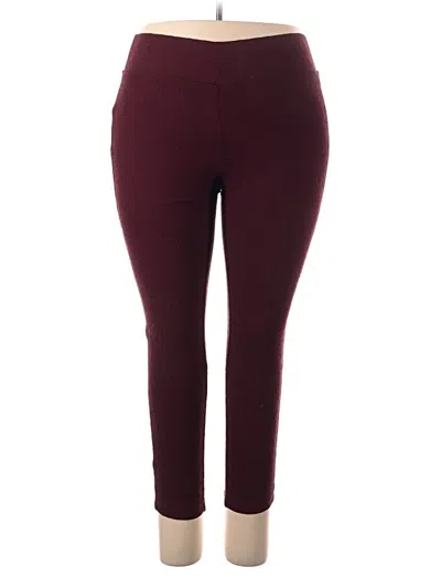 Pre-owned Torrid Active Pants In Burgundy