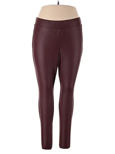 Pre-owned Torrid Active Pants In Burgundy