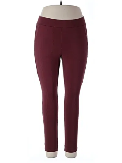 Pre-owned Torrid Active Pants In Burgundy