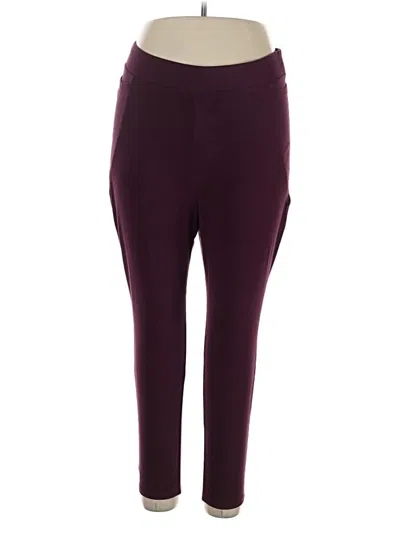 Pre-owned Torrid Active Pants In Burgundy