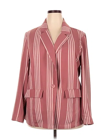 Pre-owned Torrid Blazer Jacket In Burgundy