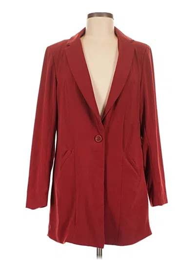 Pre-owned Torrid Blazer Jacket In Burgundy