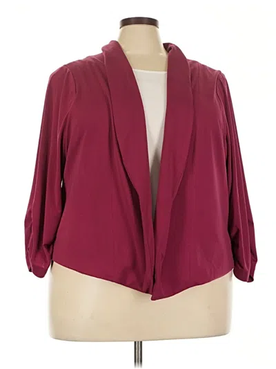 Pre-owned Torrid Blazer Jacket In Burgundy