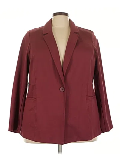 Pre-owned Torrid Blazer Jacket In Burgundy