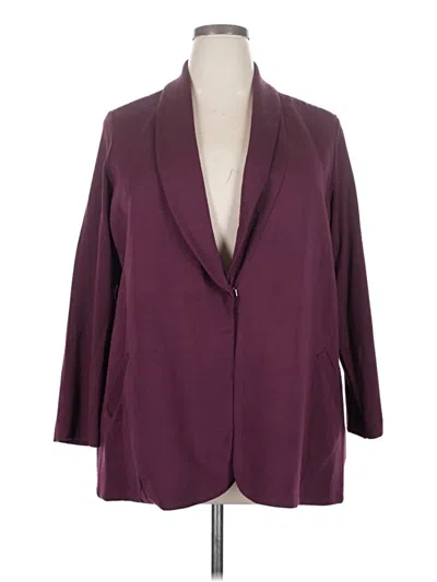 Pre-owned Torrid Blazer Jacket In Burgundy