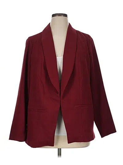 Pre-owned Torrid Blazer Jacket In Burgundy