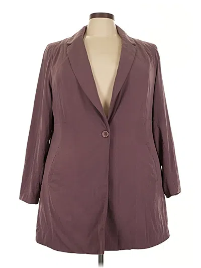 Pre-owned Torrid Blazer Jacket In Burgundy