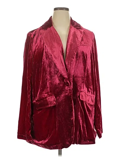 Pre-owned Torrid Blazer Jacket In Burgundy