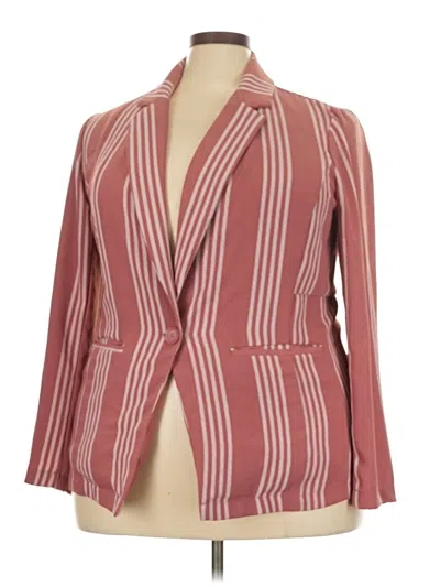 Pre-owned Torrid Blazer Jacket In Burgundy