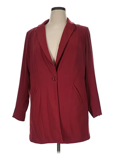 Pre-owned Torrid Blazer Jacket In Burgundy