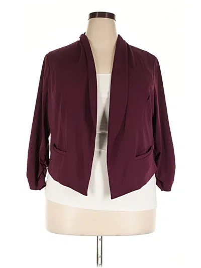 Pre-owned Torrid Blazer Jacket In Burgundy