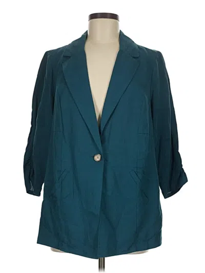 Pre-owned Torrid Blazer Jacket In Teal
