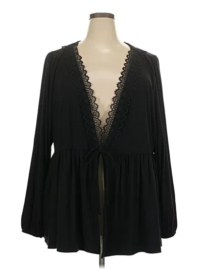 Pre-owned Torrid Cardigan Sweater In Black