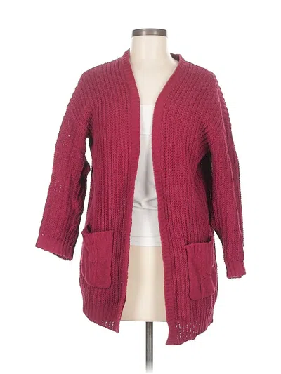 Pre-owned Torrid Cardigan Sweater In Burgundy