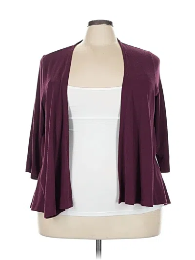 Pre-owned Torrid Cardigan Sweater In Burgundy