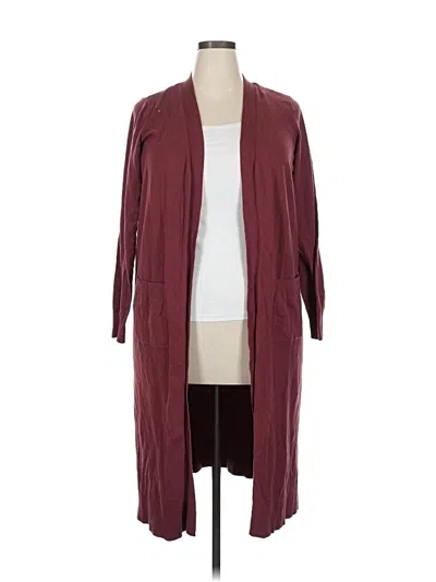 Pre-owned Torrid Cardigan Sweater In Burgundy
