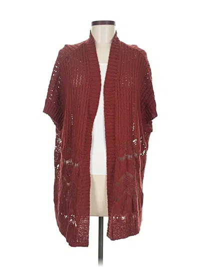 Pre-owned Torrid Cardigan Sweater In Burgundy
