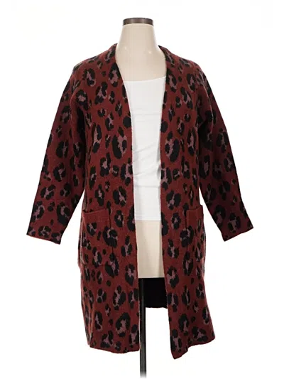 Pre-owned Torrid Cardigan Sweater In Burgundy