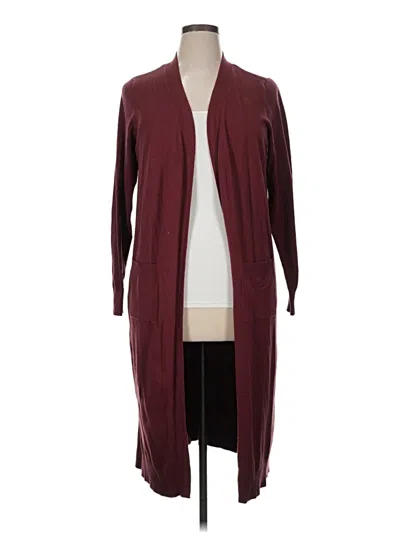 Pre-owned Torrid Cardigan Sweater In Burgundy