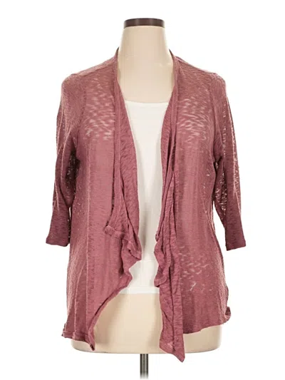 Pre-owned Torrid Cardigan Sweater In Burgundy
