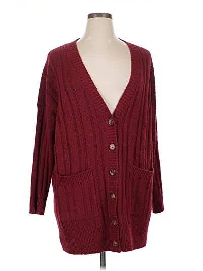 Pre-owned Torrid Cardigan Sweater In Burgundy