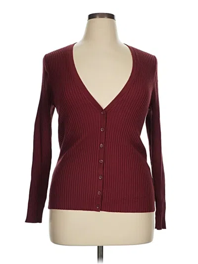 Torrid Cardigan Sweater In Burgundy