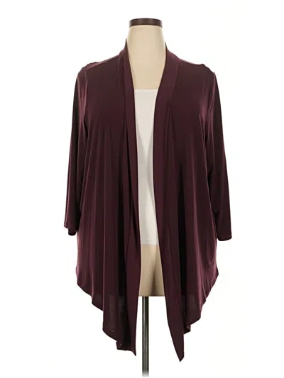 Pre-owned Torrid Cardigan Sweater In Burgundy