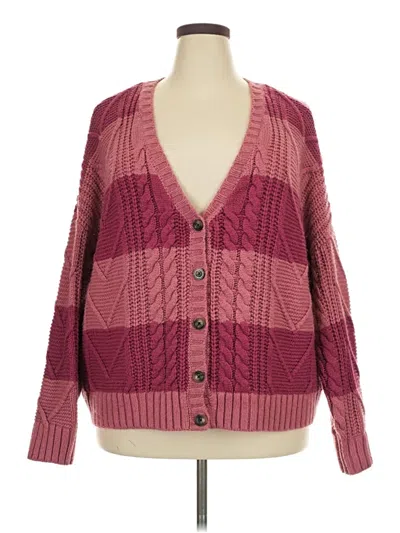 Pre-owned Torrid Cardigan Sweater In Burgundy