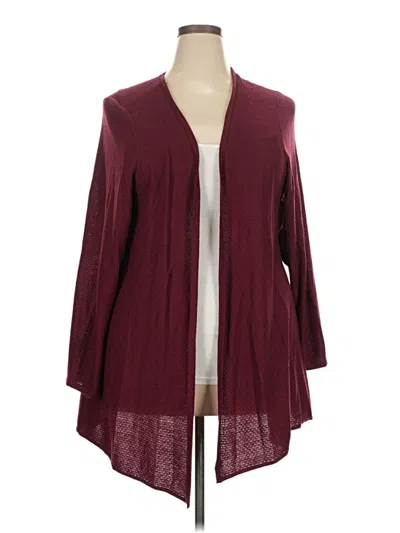 Pre-owned Torrid Cardigan Sweater In Burgundy