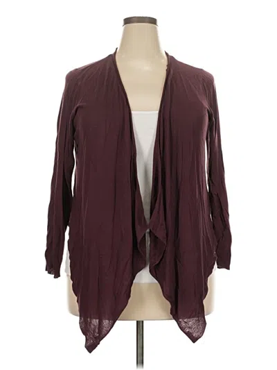 Pre-owned Torrid Cardigan Sweater In Burgundy