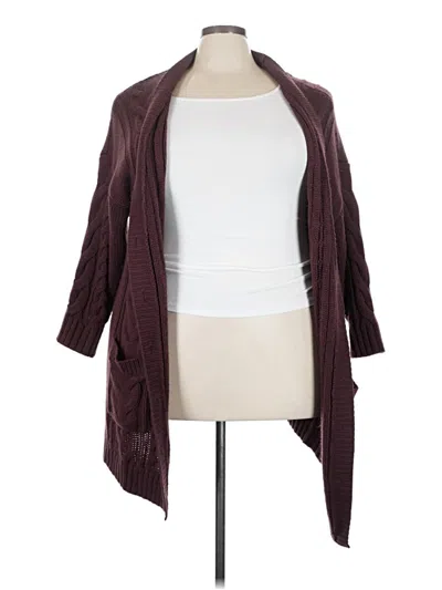 Pre-owned Torrid Cardigan Sweater In Burgundy