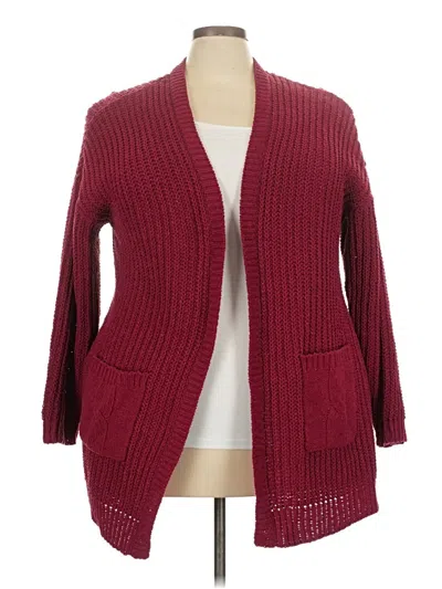 Pre-owned Torrid Cardigan Sweater In Burgundy