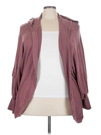 Pre-owned Torrid Cardigan Sweater In Burgundy