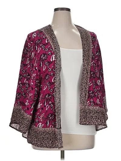 Pre-owned Torrid Cardigan Sweater In Burgundy