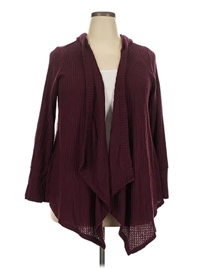 Pre-owned Torrid Cardigan Sweater In Burgundy