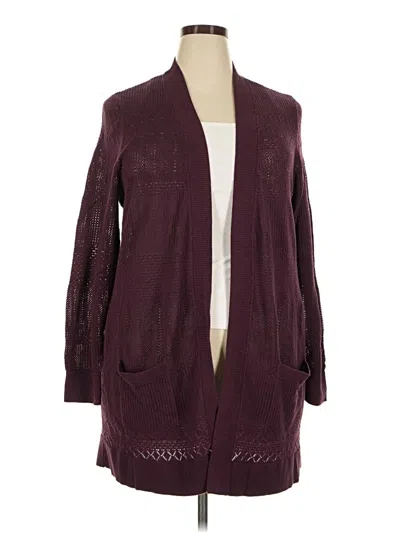 Pre-owned Torrid Cardigan Sweater In Burgundy