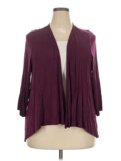 Pre-owned Torrid Cardigan Sweater In Burgundy