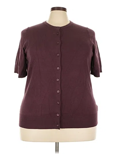 Pre-owned Torrid Cardigan Sweater In Burgundy