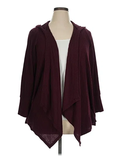 Pre-owned Torrid Cardigan Sweater In Burgundy