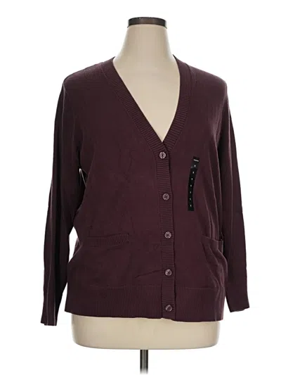 Torrid Cardigan Sweater In Burgundy