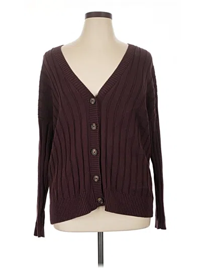 Pre-owned Torrid Cardigan Sweater In Burgundy
