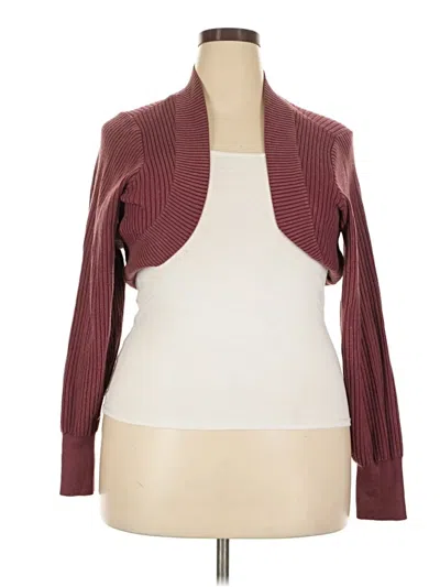 Pre-owned Torrid Cardigan Sweater In Burgundy