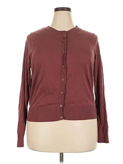 Pre-owned Torrid Cardigan Sweater In Burgundy