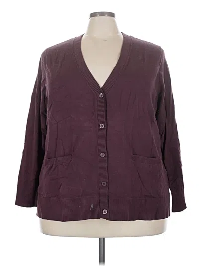 Pre-owned Torrid Cardigan Sweater In Burgundy
