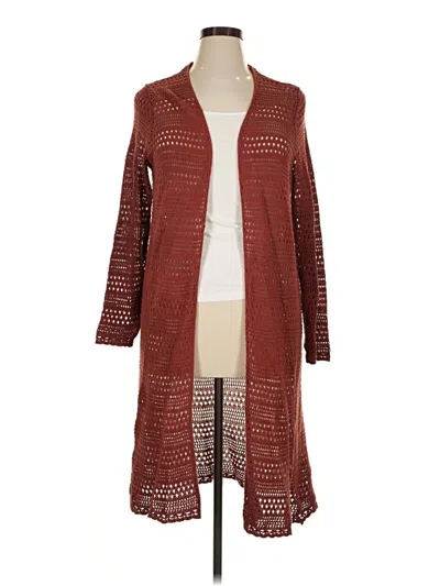 Pre-owned Torrid Cardigan Sweater In Burgundy