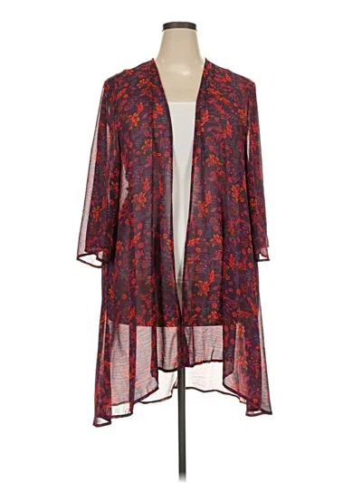 Pre-owned Torrid Cardigan Sweater In Burgundy